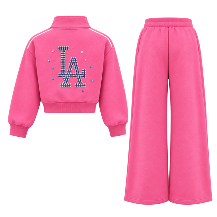 Dodgers Crystal Quarter Zip Set