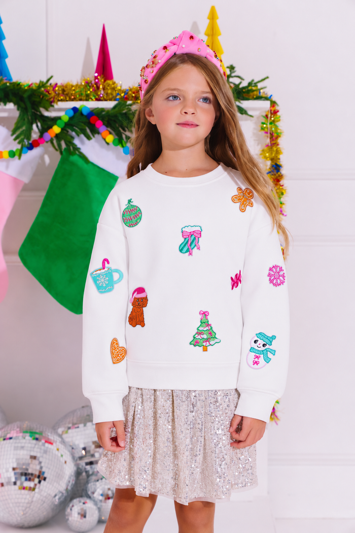 Sweet Holiday Patch Sweatshirt