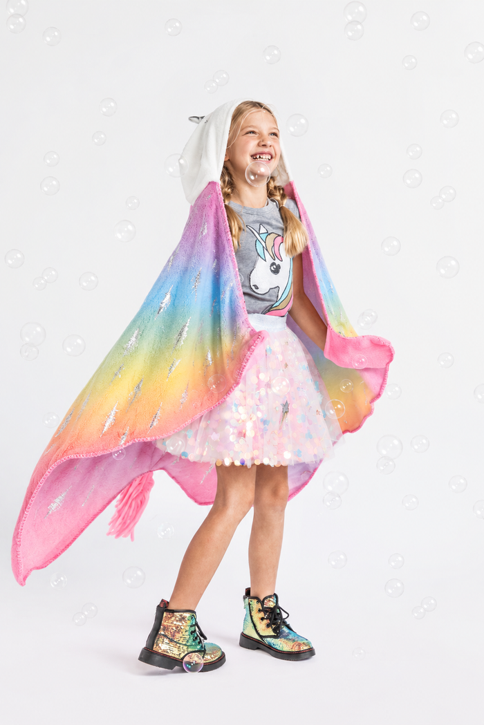 Rainbow Unicorn Cape Blanket