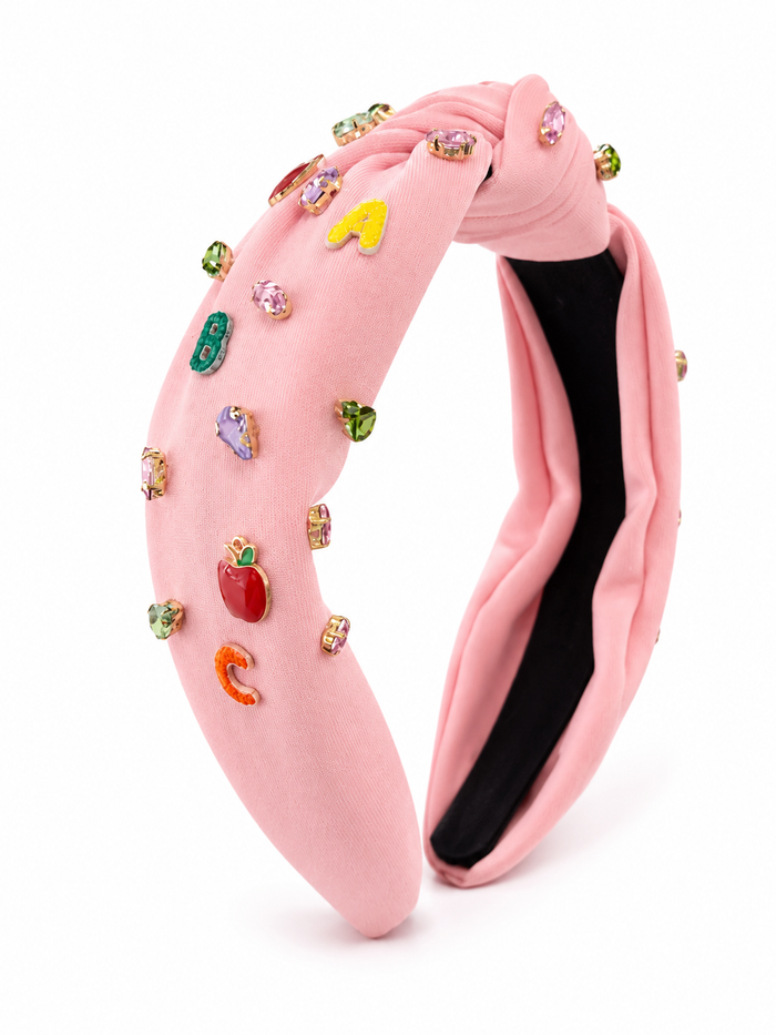 Apples and Alphabets Knotted Headband