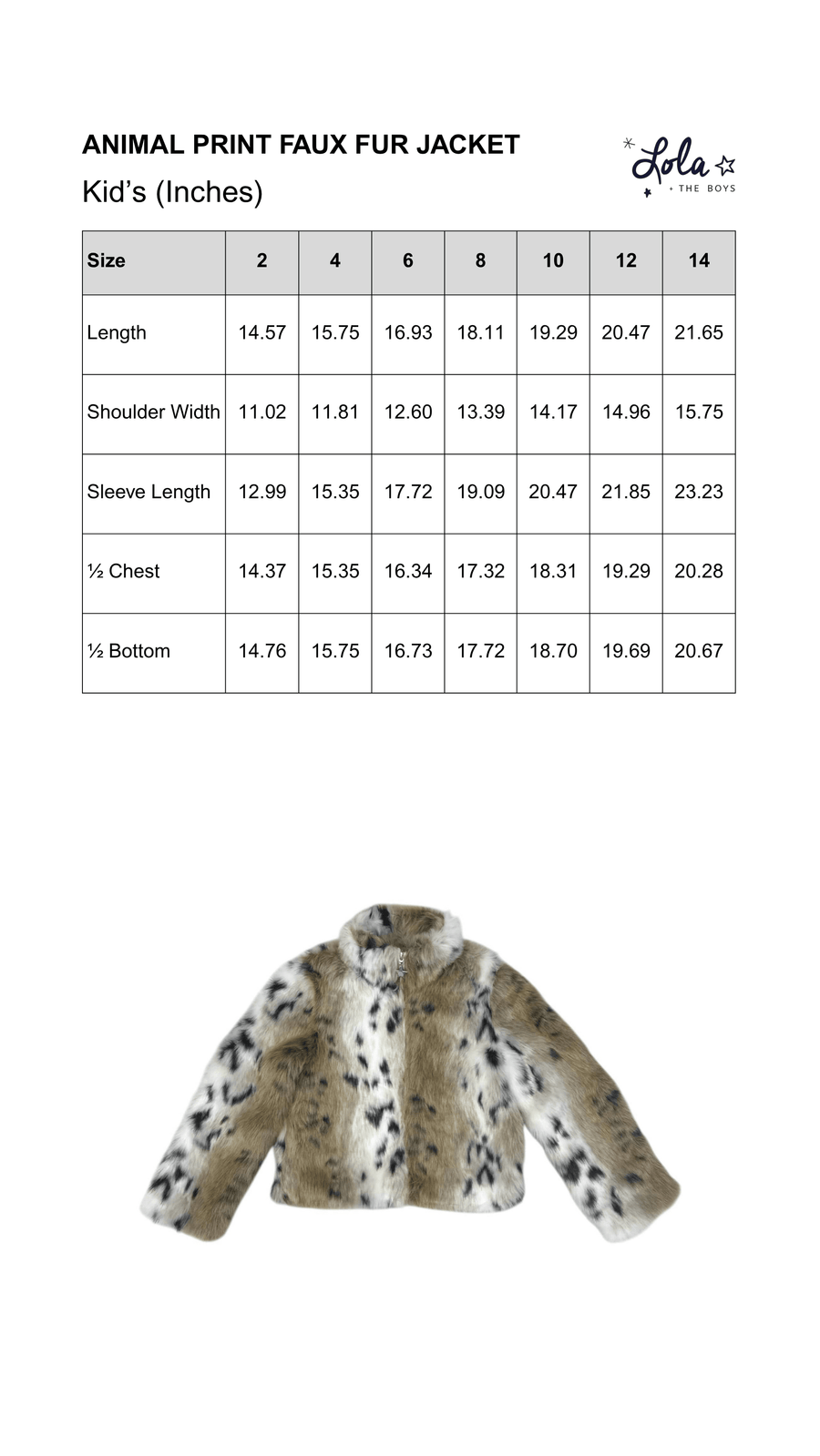 Size Chart Mobile