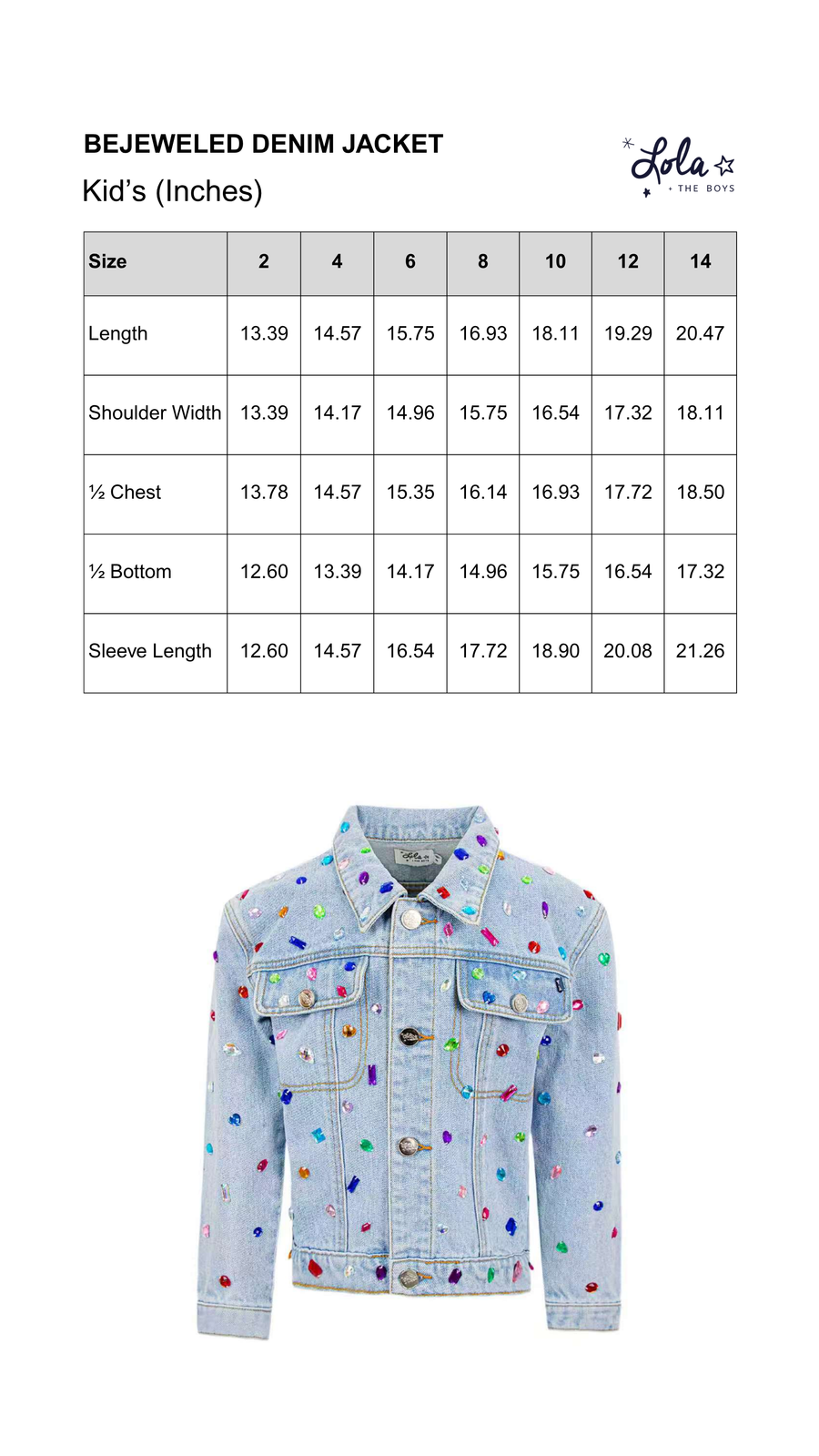 Size Chart Mobile