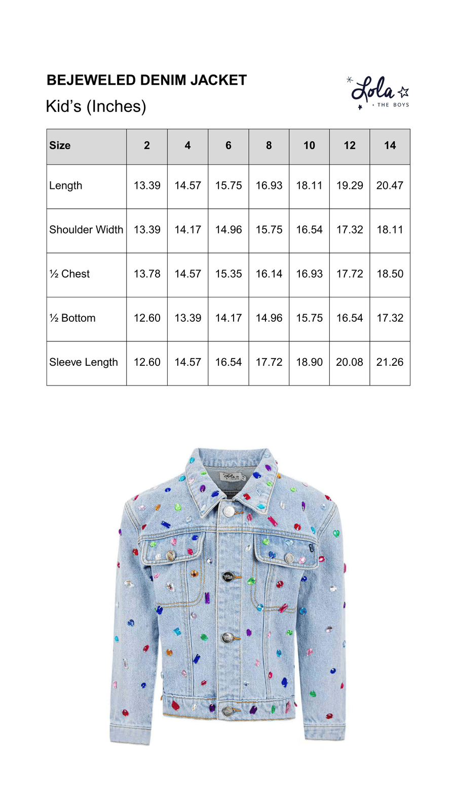 Size Chart Mobile