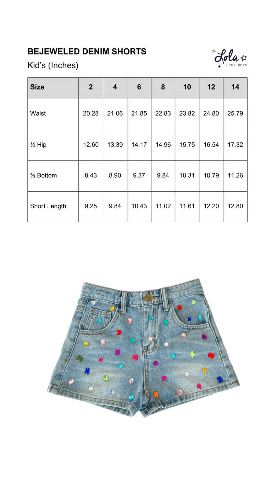 Size Chart Mobile