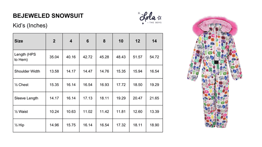 Size Chart Mobile