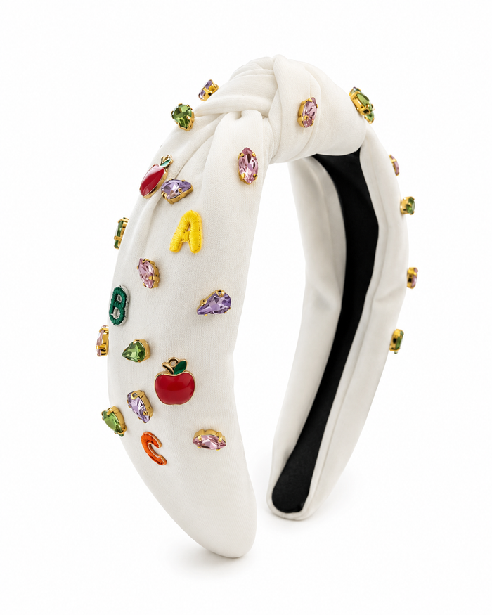 Apples and Alphabets Knotted Headband