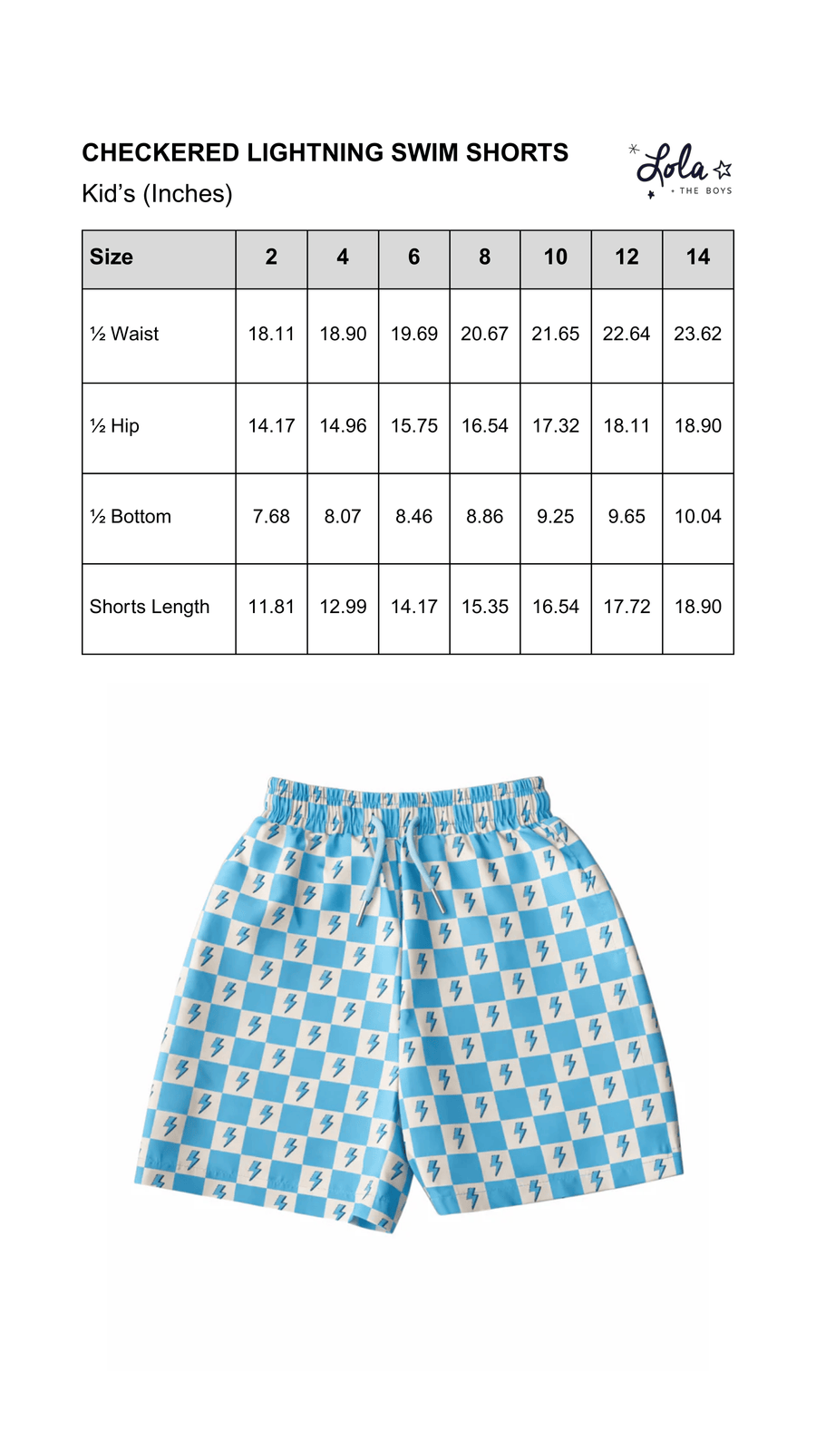 Size Chart Mobile