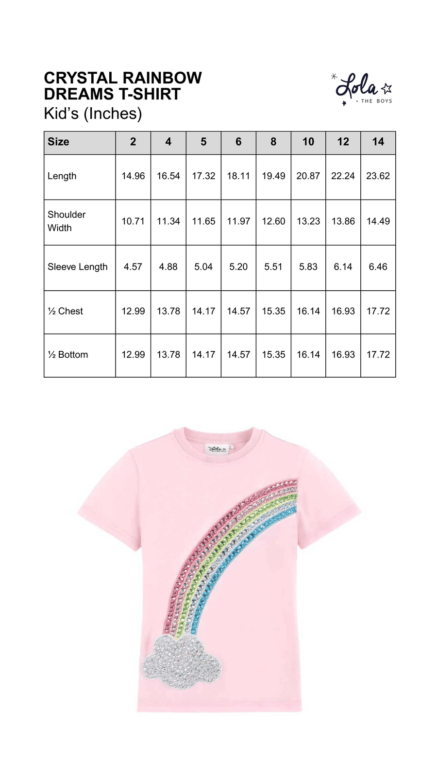 Size Chart Mobile