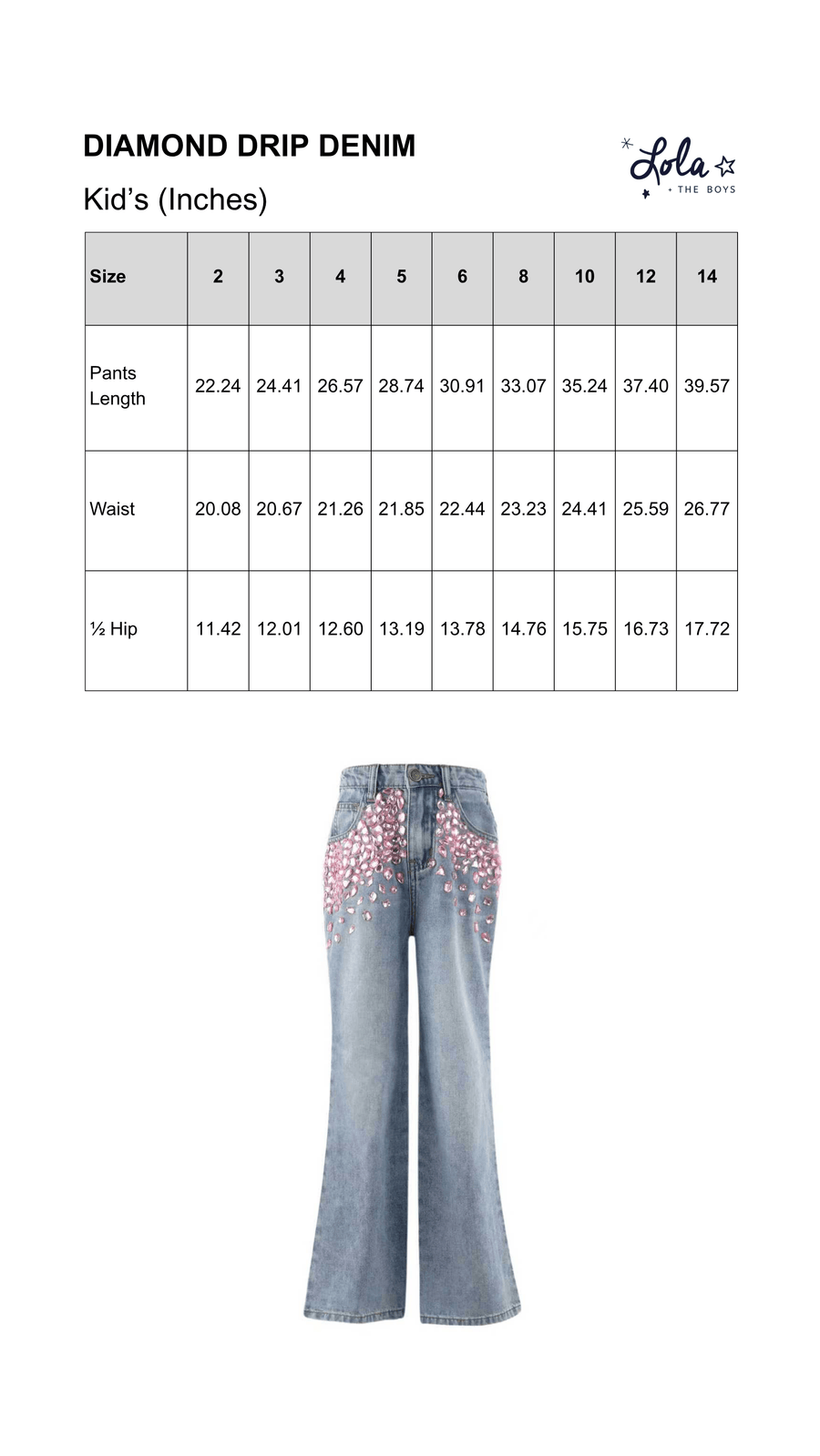 Size Chart Mobile