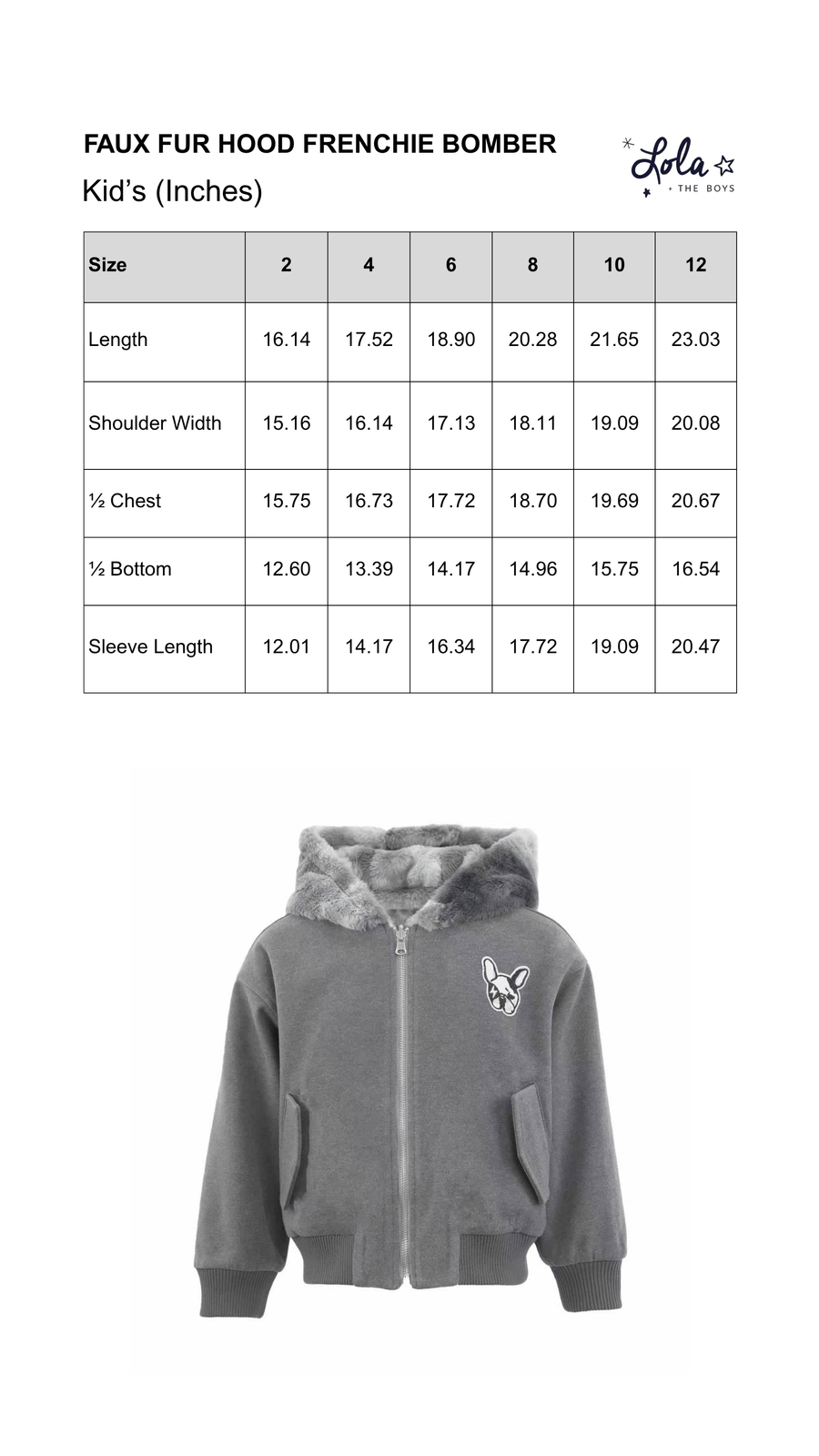 Size Chart Mobile