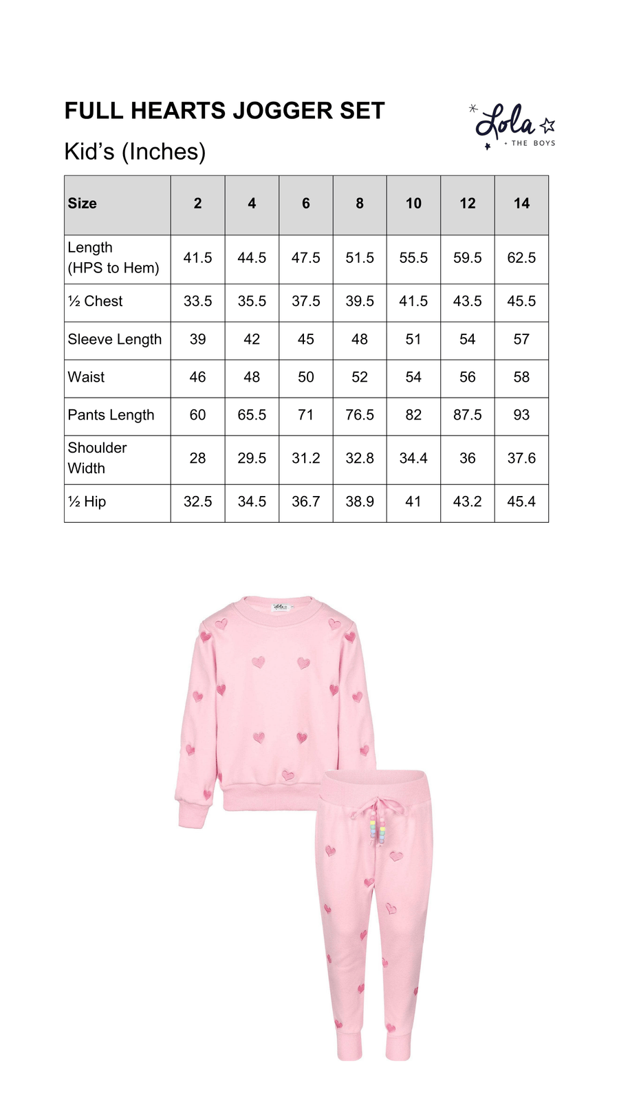 Size Chart Mobile