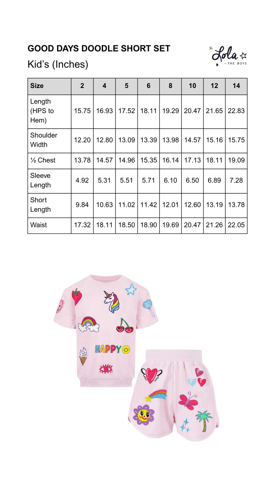 Size Chart Mobile