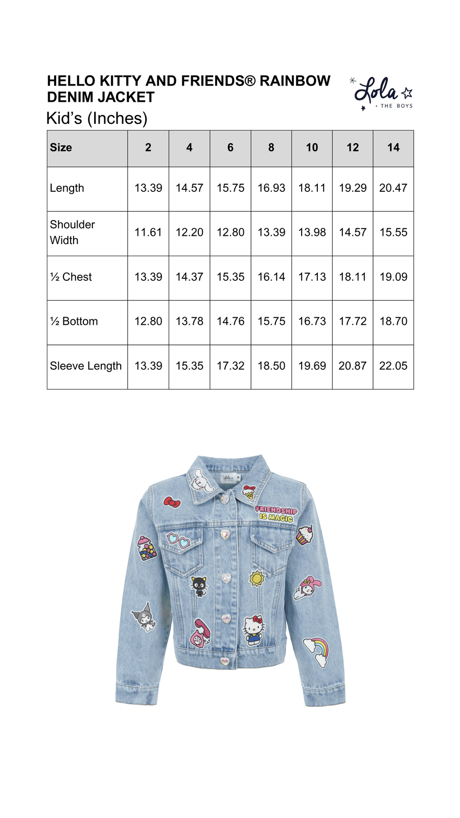 Size Chart Mobile
