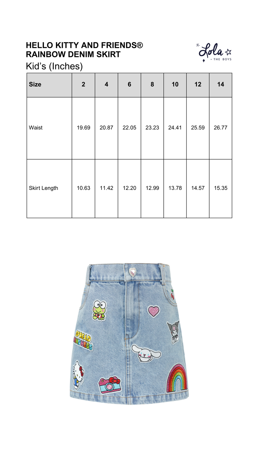 Size Chart Mobile