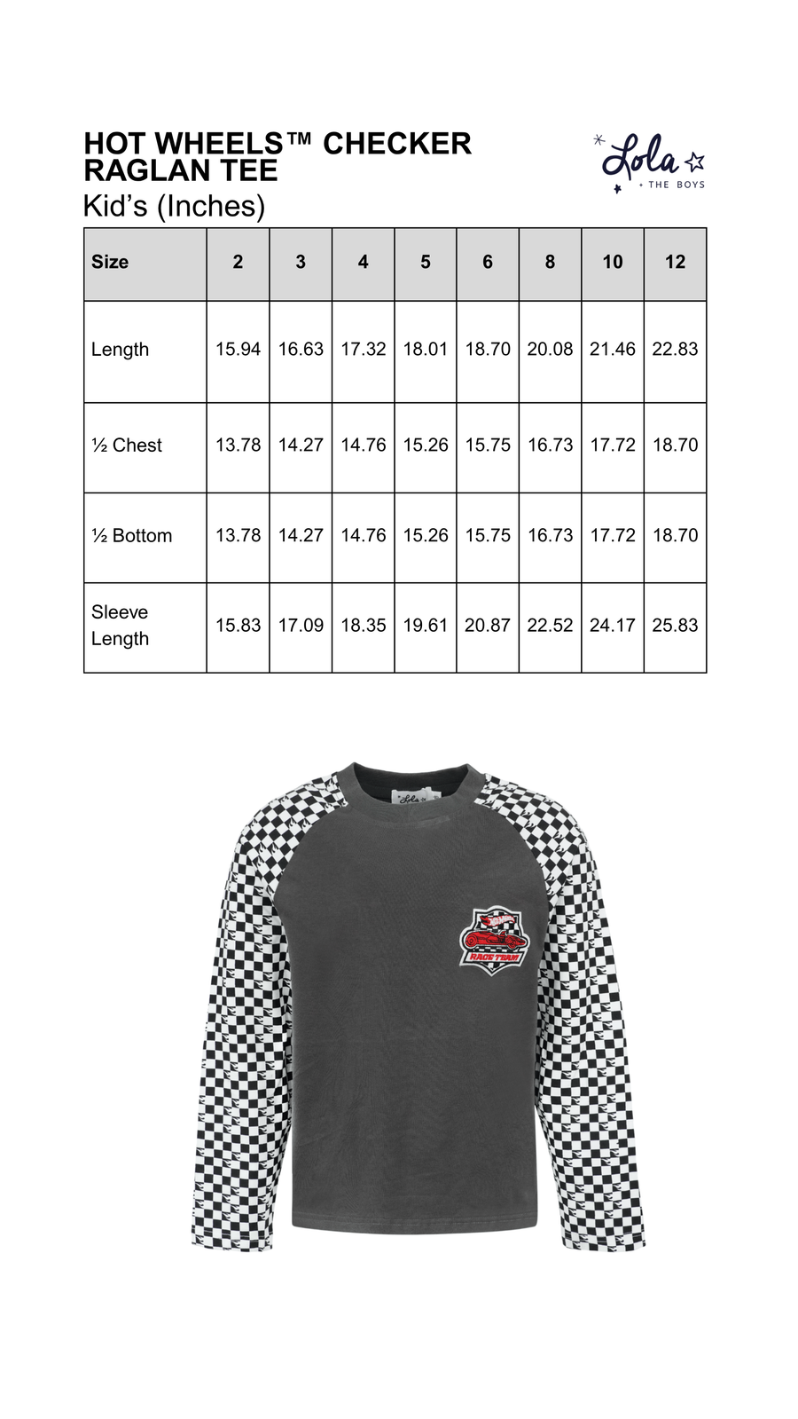 Size Chart Mobile