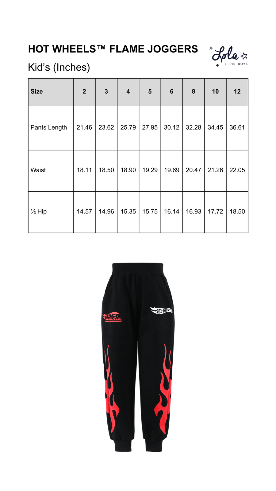 Size Chart Mobile