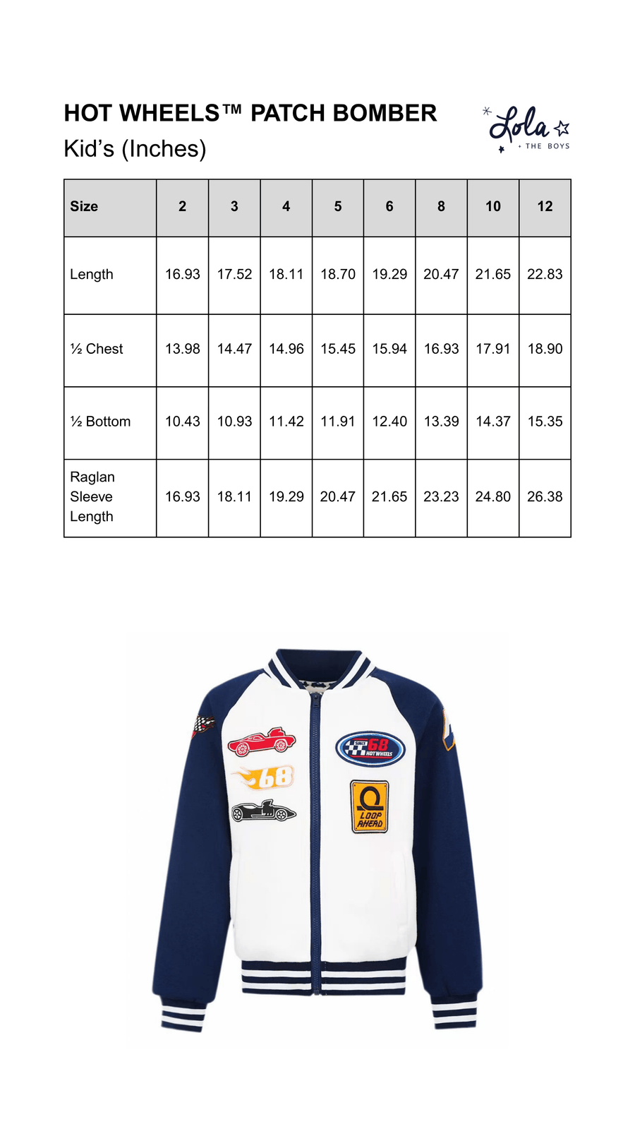 Size Chart Mobile