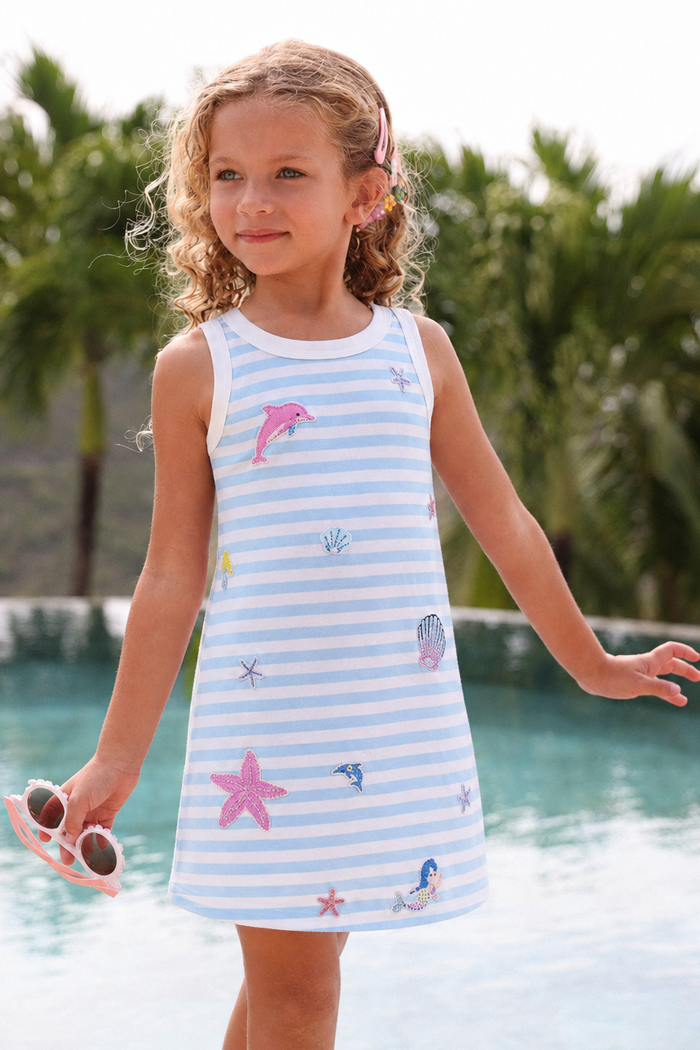 Sea Sparkle Patch Dress