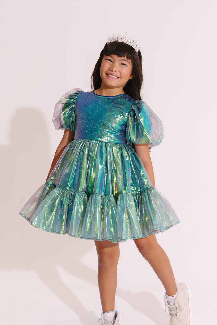 Crystal Green Hologram Dress