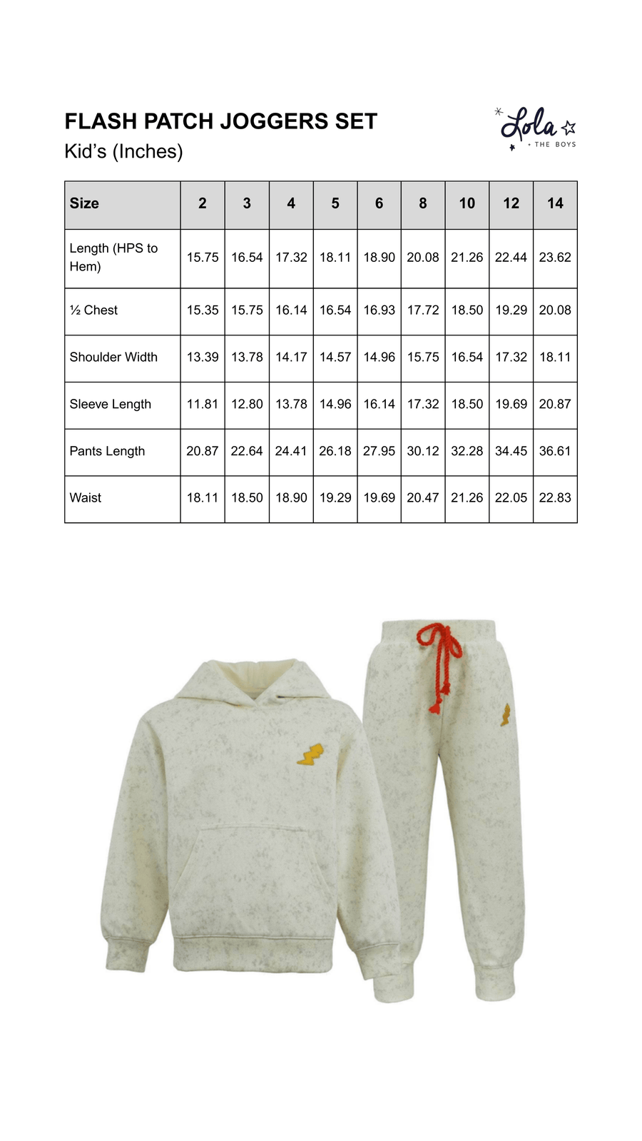 Size Chart Mobile