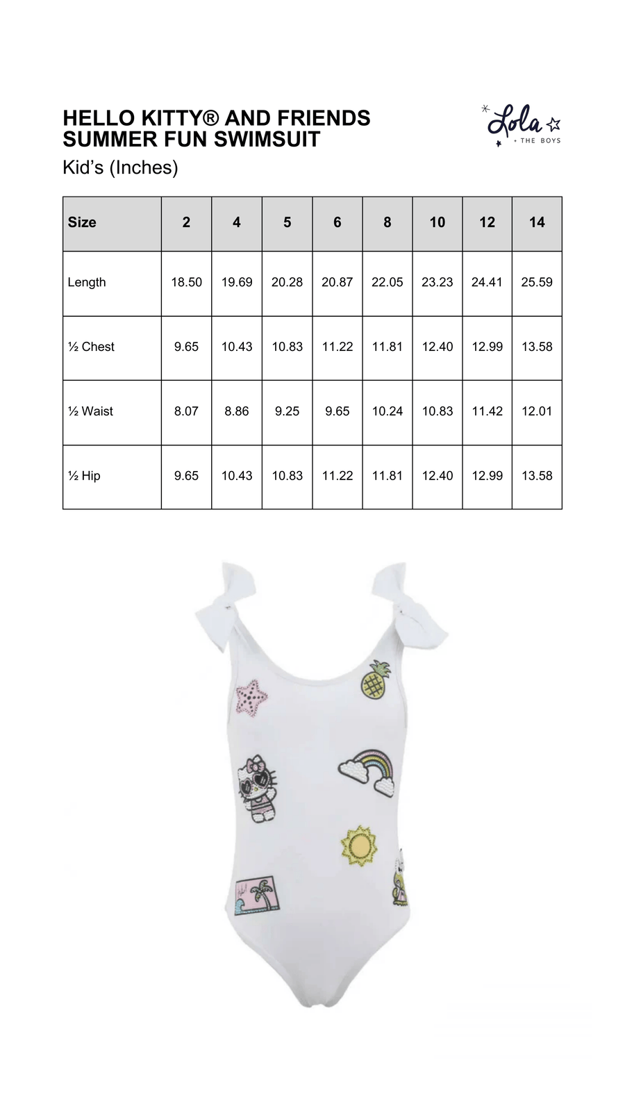 Size Chart Mobile