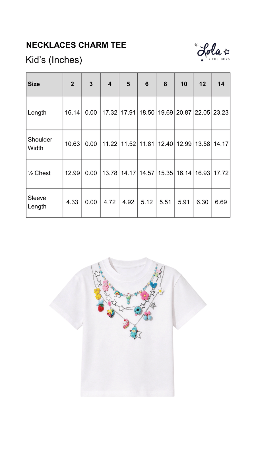 Size Chart Mobile