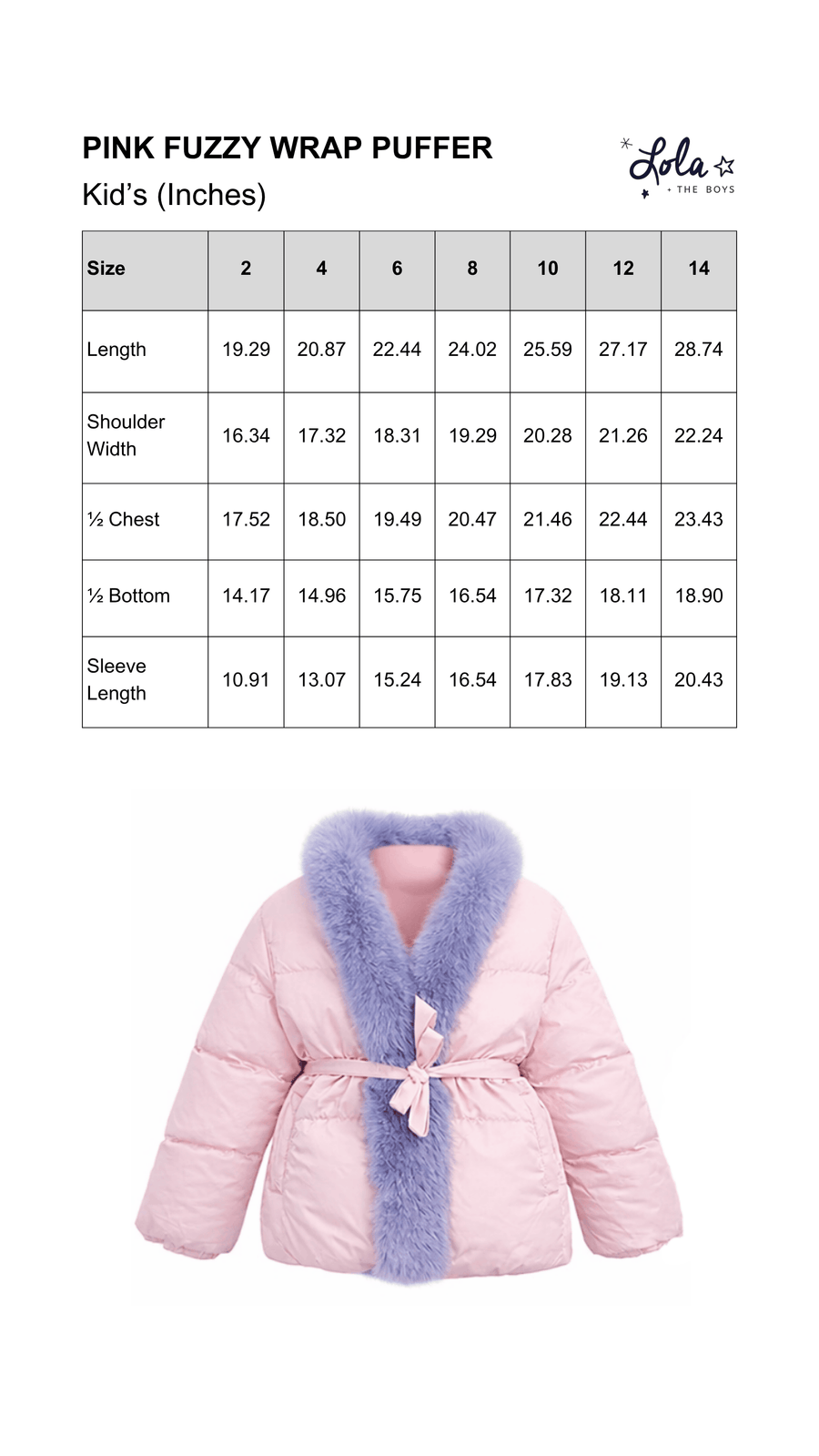 Size Chart Mobile