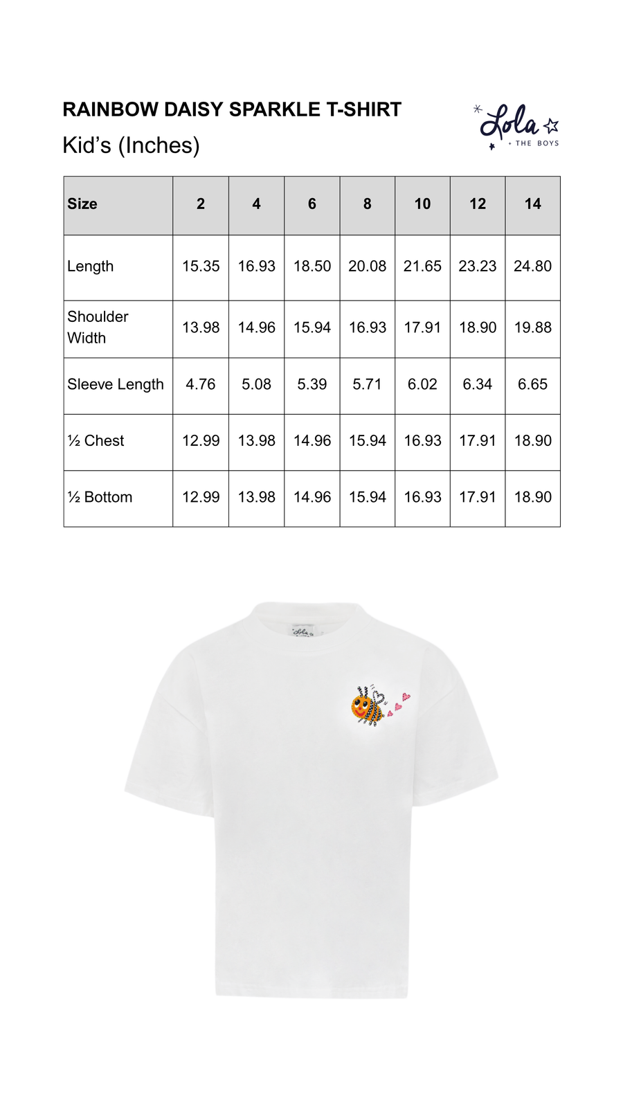 Size Chart Mobile