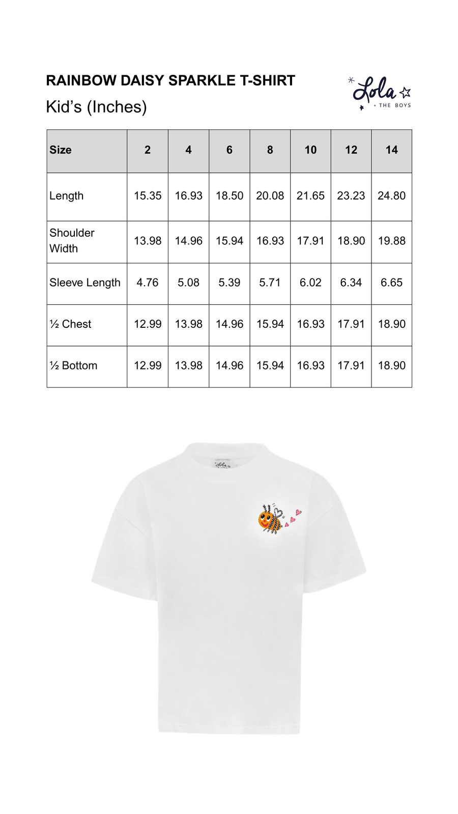 Size Chart Mobile