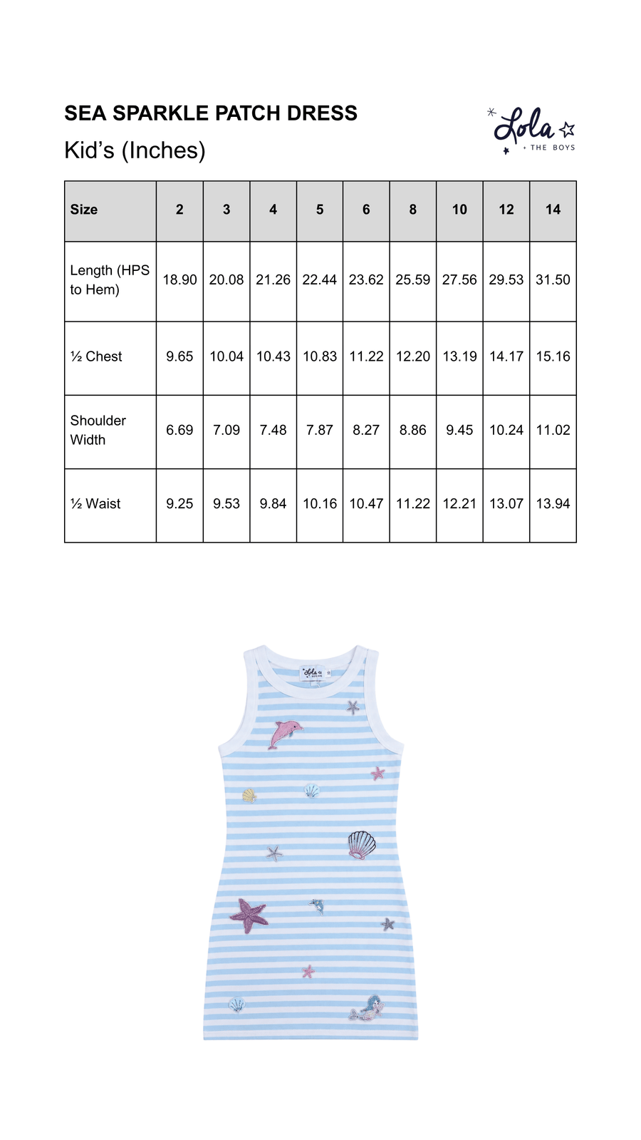 Size Chart Mobile