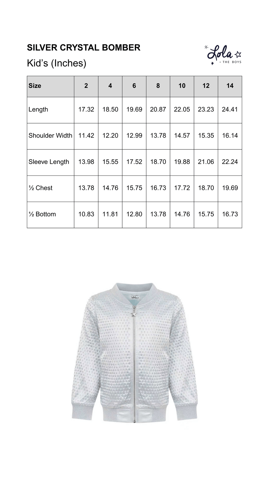 Size Chart Mobile