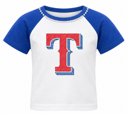 Texas Rangers Sparkle Raglan Tee