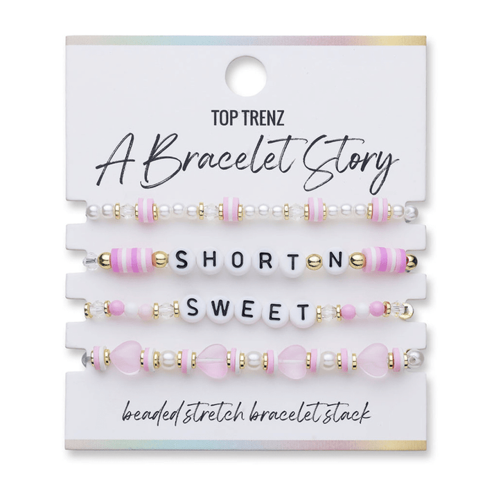 Top Trenz Accessories Short 'n sweet A Bracelet Story - Pop Anthem Pack (4 bracelets per card)