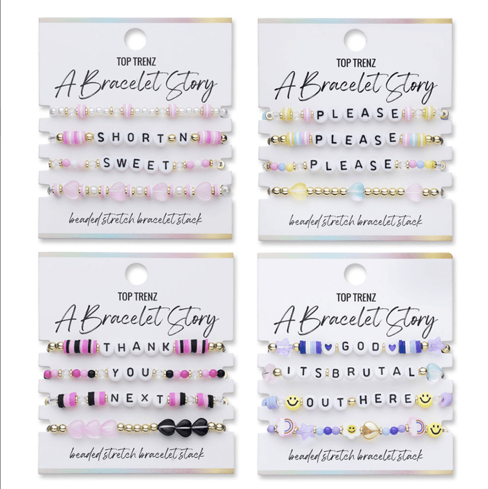 Top Trenz Accessories A Bracelet Story - Pop Anthem Pack (4 bracelets per card)