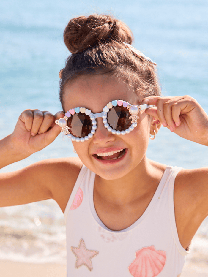 Lola + The Boys Accessories Beaded Bear Charm Sunglasses