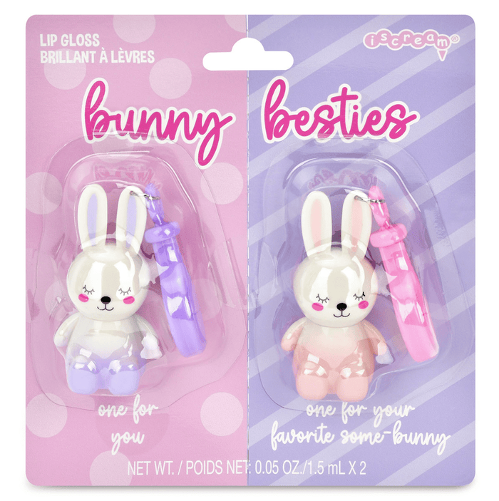 iScream Accessories Bunny Besties Lip Gloss Key Chains - 2 pieces