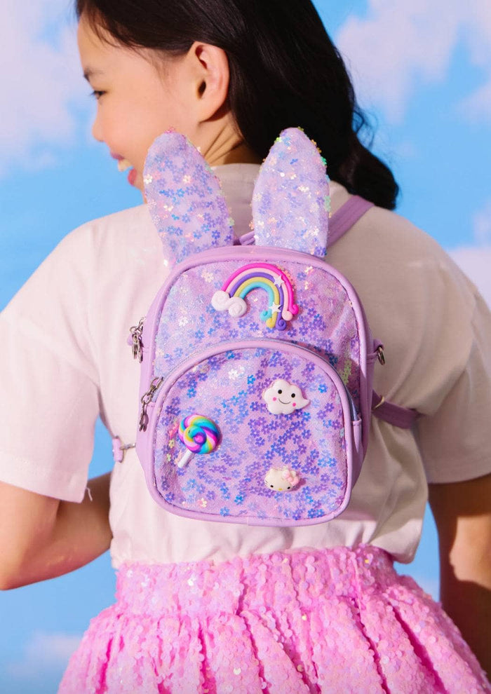 Lola + The Boys Accessories Bunny Charm Backpack