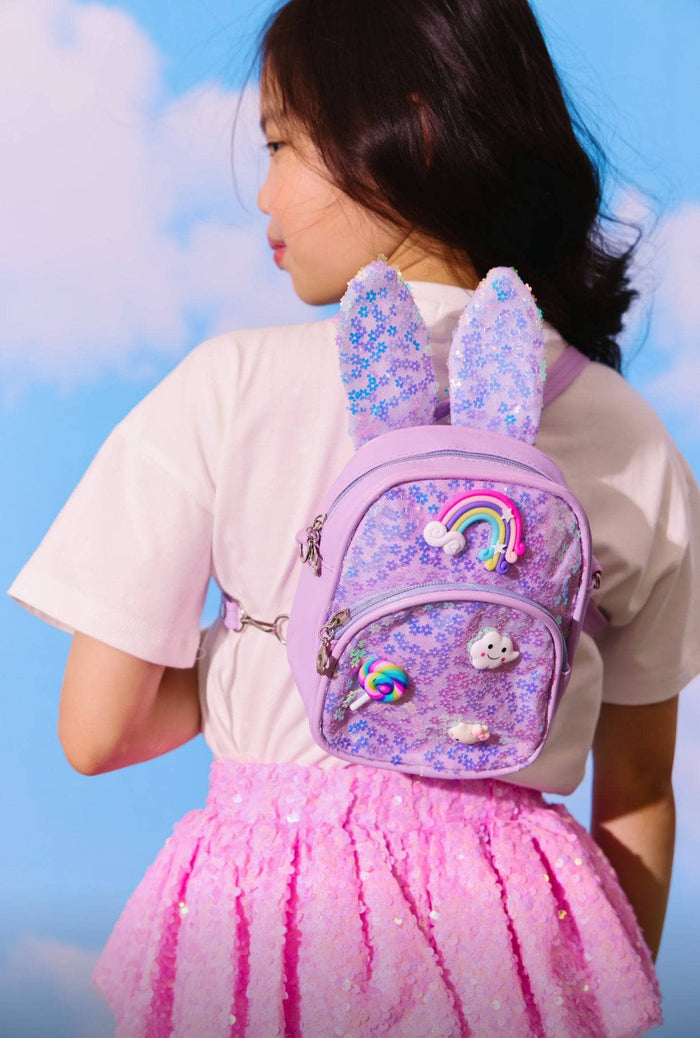 Lola + The Boys Accessories Bunny Charm Backpack