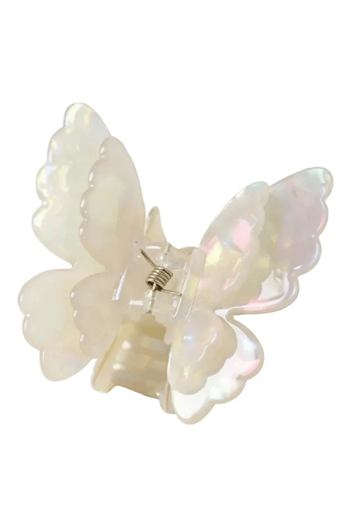 Lotus Accessories Butterfly Pearl Claw Clip