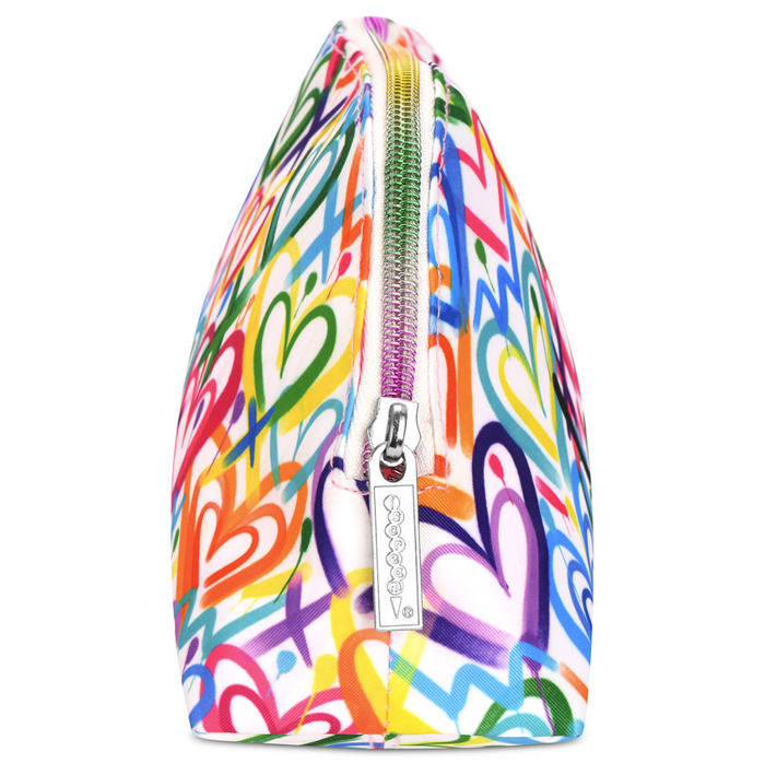 iScream Accessories Corey Paige Hearts Oval Cosmetic Bag