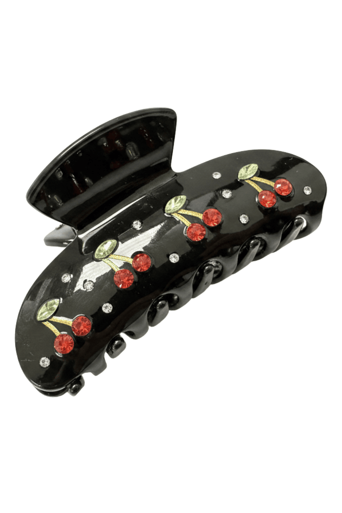 Lotus Accessories Crystal Cherry Claw Clip