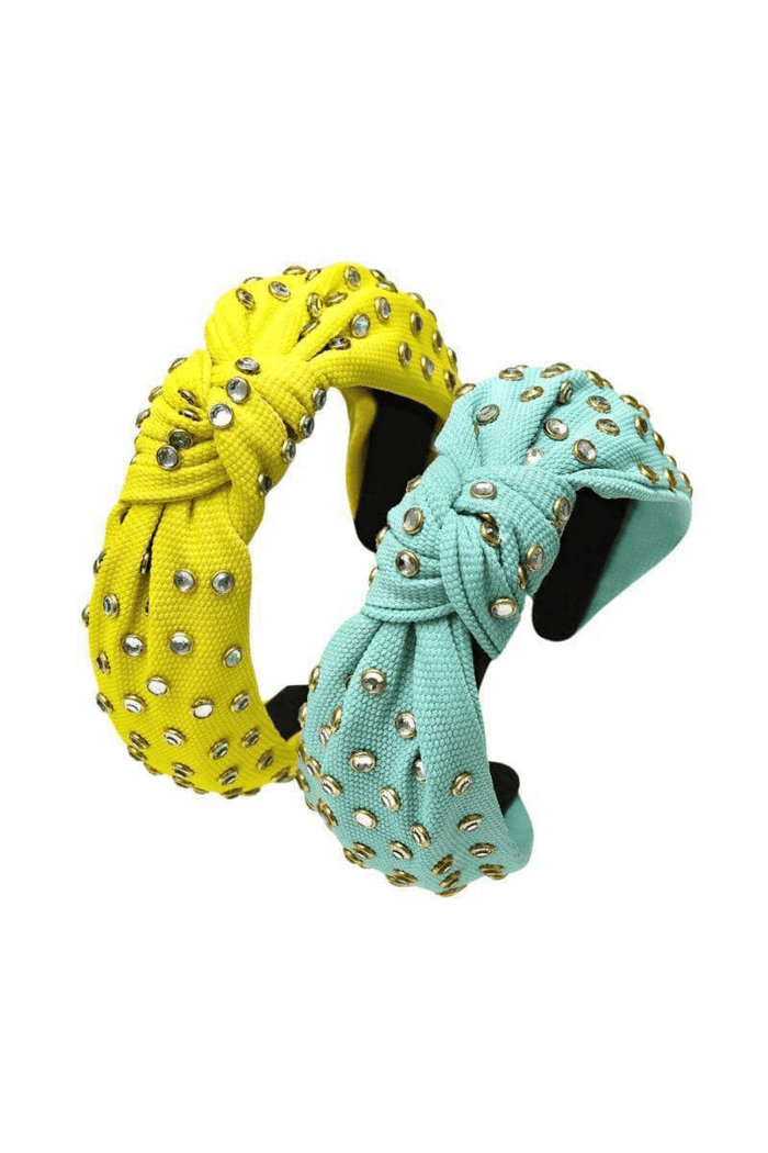 Lola + The Boys Accessories Crystal Studded Knot Headband