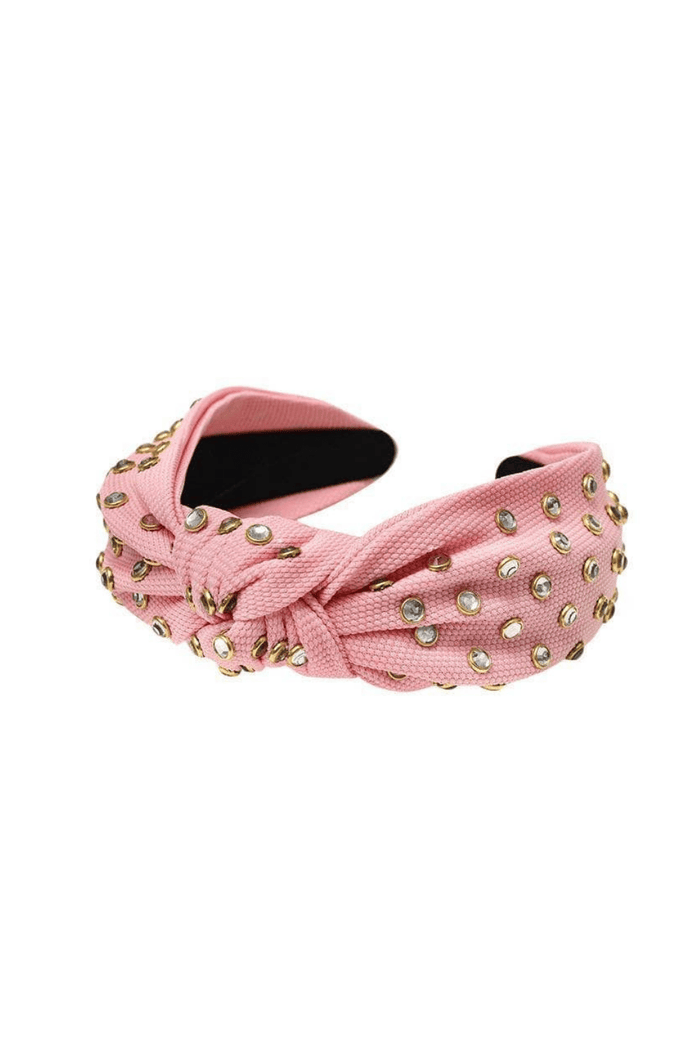 Lola + The Boys Accessories Crystal Studded Knot Headband
