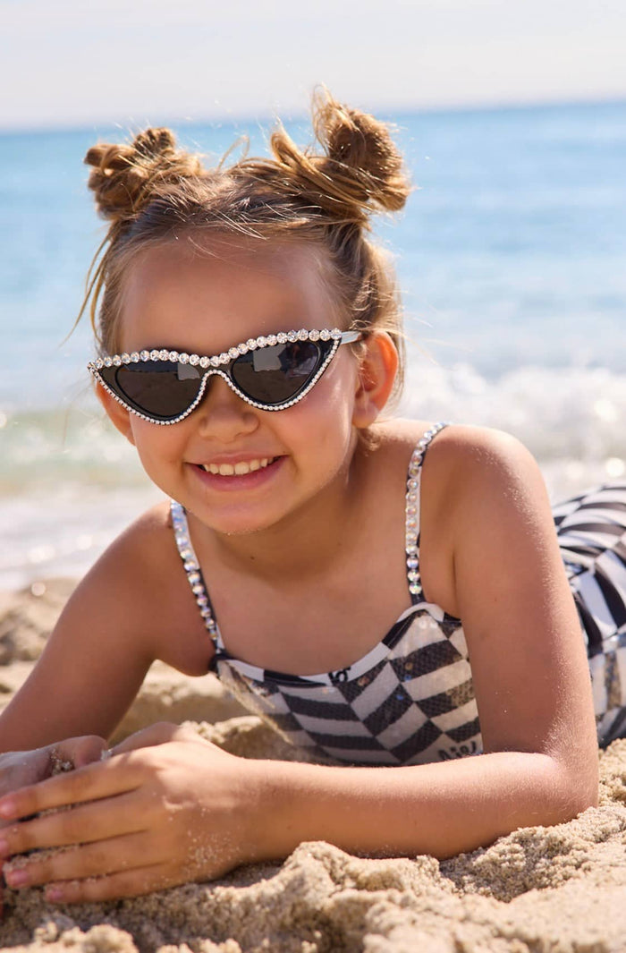 Lola + The Boys Accessories Crystal Wing Sunglasses