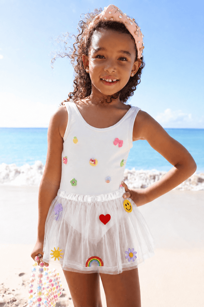 Lola + The Boys Accessories Doodle Patch Cover-up Skirt