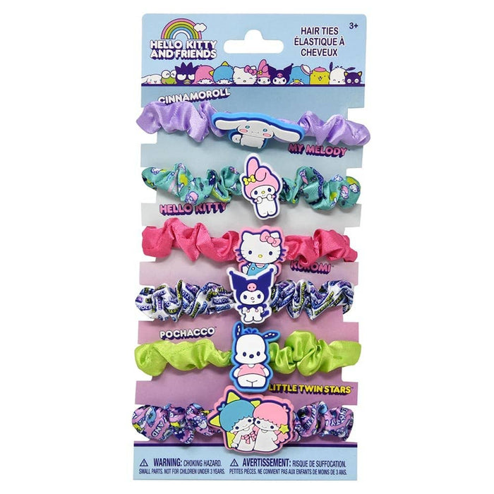 U.P.D. Accessories Hello Kitty® & Friends 6pk Hair Elastics on Card