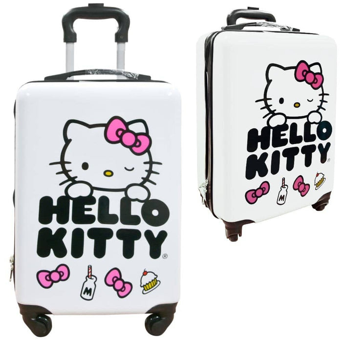 U.P.D. Accessories Hello Kitty® White Hard Sided Luggage w/4 Spinner Wheels