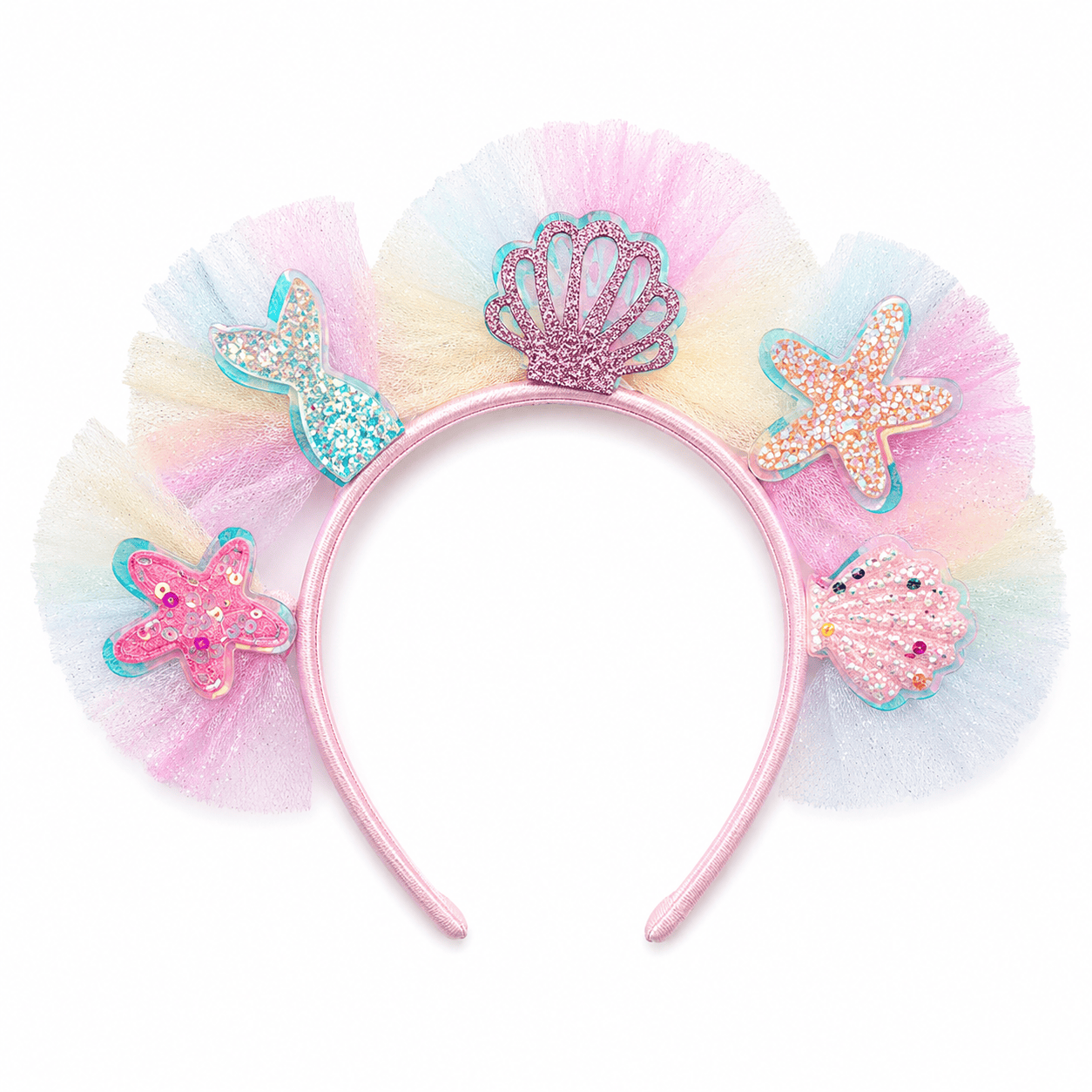 Pastel Rainbow Mermaid Headband