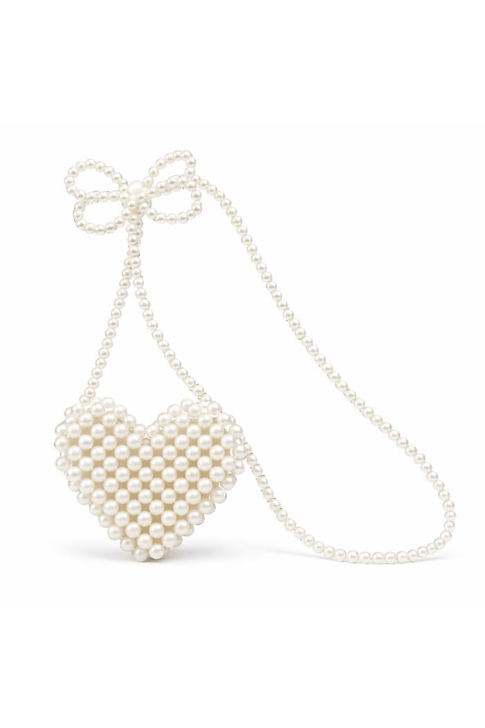 Lola + The Boys Accessories Pearly Heart Crossbody Bag