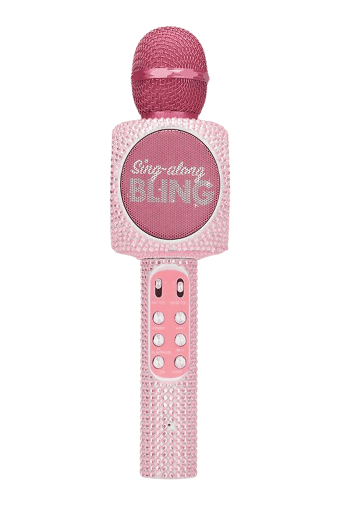 Trend Tech Accessories Pink Bling Karaoke Microphone & Bluetooth Speaker